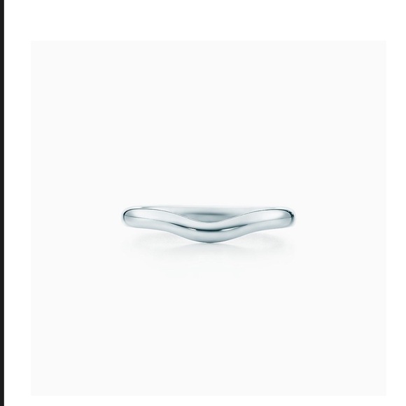 Tiffany & Co. Sterling Silver Curved Band Ring, 2mm Size 8 - Picture 5 of 6